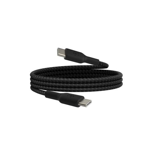 Braided USB-C to USB-C Cable (USB Type-C Fast Charge Cable for Samsung, Pixel, iPad Pro and More) - 1m,BLACK