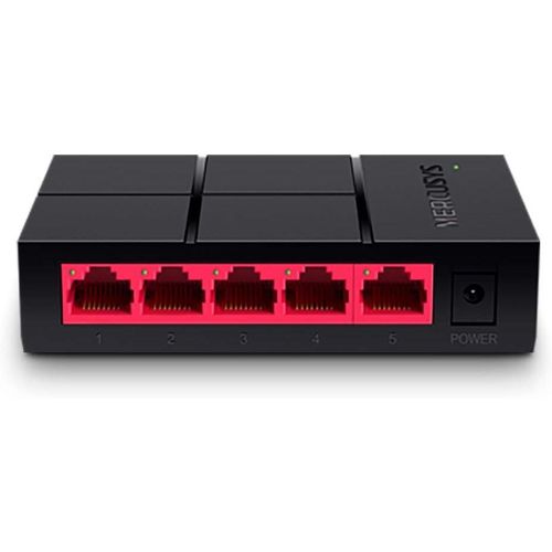 Mercusys MS105G Desktop Switch, 5 x 10/100 / 1000 Mbps Gigabit LAN Ports-Black