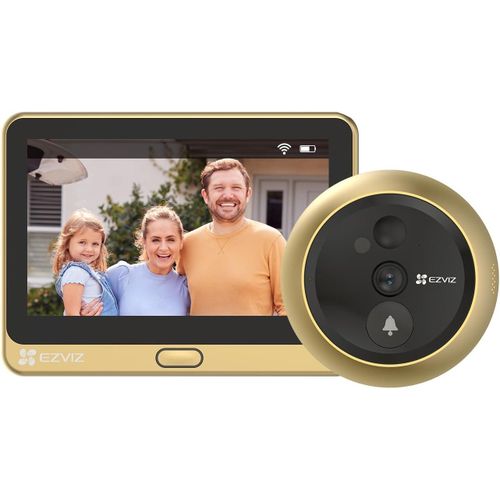 Video Door Viewer Wi-Fi Battery 2MP Video Peephole Camera DP2C - Gold
