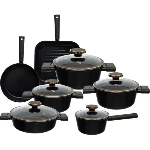 Noblesse Cookware Set 12-Pieces, Brown