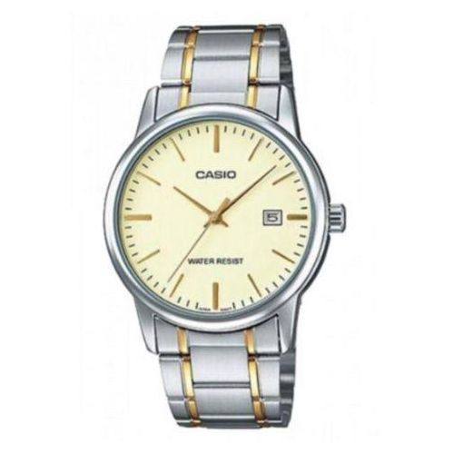 LTP-V002SG-9AUDF Two-Tone Analog Stainless Steel Strap Watch For Women