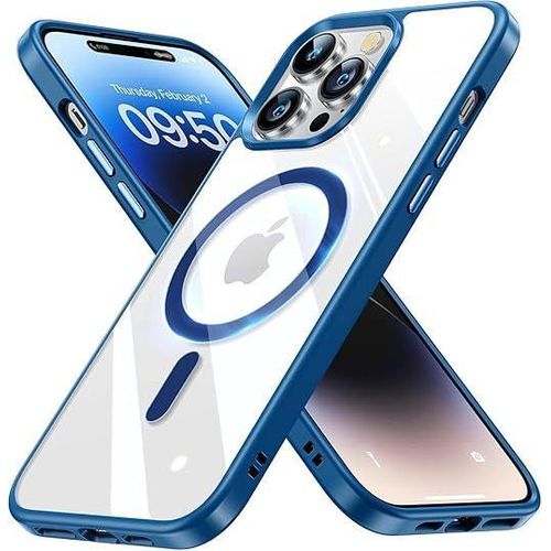 Compatible with iPhone 16 Pro Max Magnetic Case with MagSafe, Slim Scratch Resistant and Drop Proof Case - navy blue
