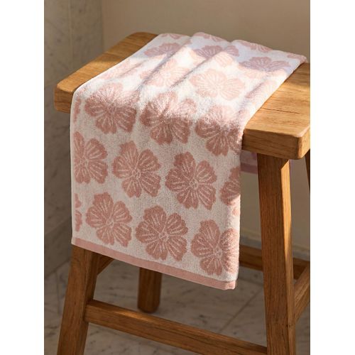 Flower Patterned Cotton Face Towel 50X80 Cm