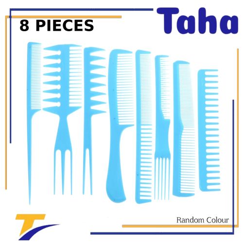 عرض طه مجموعة أمشاط تصفيف الشعر ٨ قطع متعدد الاستخدام ١ قطعة