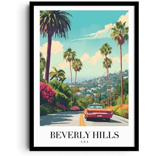 Giftaty Travel & Cities Frames - Wall Art - Home Decor (Beverly Hills)