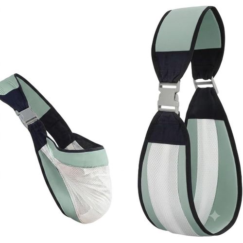 Comfortable, lightweight baby carrier - wide shoulder strap and adjustable safety buckle
