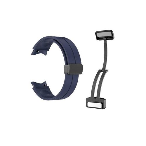 Premium Silicone Strap with Magnetic Closure Compatible with Galaxy Watch 5 44mm Galaxy Watch 5 Pro 45mm Galaxy Watch 4 Watch 4 Classic Adjustable Silicone Strap blue