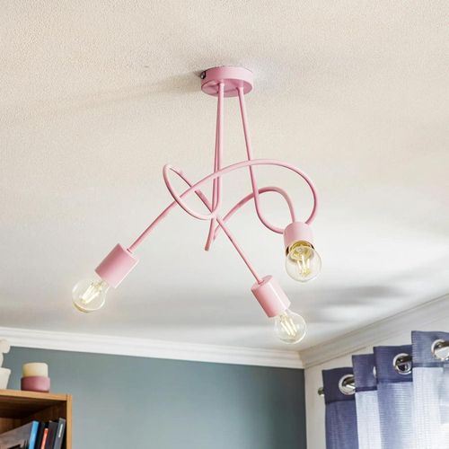 Ceiling Lamp - 46x46x35, Light Pink