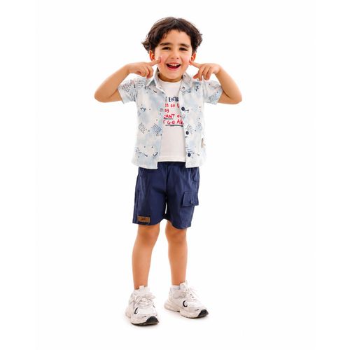 Three-pieces cotton clothing set 1701-C