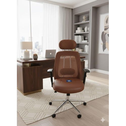 Modern Ergonomic Mesh Office Chair with Revolving Wheels Extendable Features Foam Cushion Adjustable Armrest for Home Office EL-Motahida