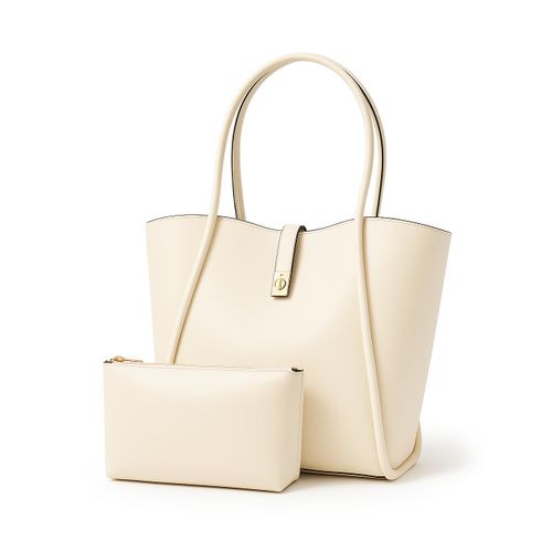 حقيبة يد نسائية أنيقة بتصميم عملي مع حقيبة صغيرة داخلية - مناسبة للاستخدام اليومي، العمل، أو التسوق.