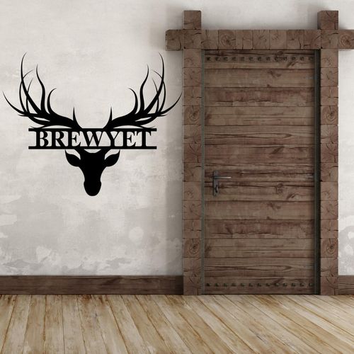 deer personalized family name sign