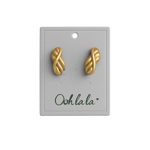 Oohlala Gold-Tone Twisted Knot Stud Earrings