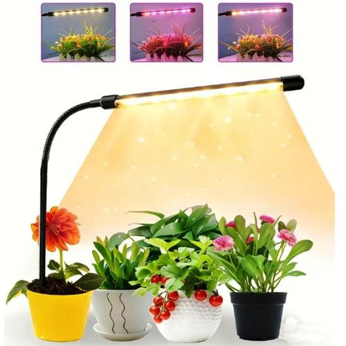 USB LED Plant Growth Lamp, Full Spectrum with 3/9/12H Timer, 3 Lighting Modes, 10-Level Dimmable Brightness, for Potted Plants, & Greenhouses