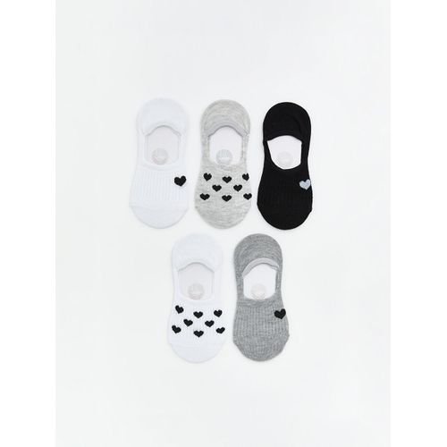 Heart Patterned Girl's invisible Socks 5 Pack