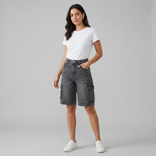 Ladies Cargo Capri - Md.Grey