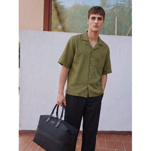 Regular Fit Resort Collar Men's Viscose Shirt