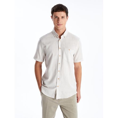 Regular Fit Short Sleeve Poplin Men's Shirt