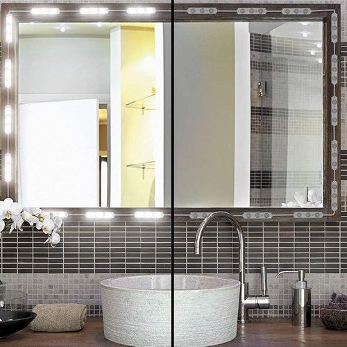 Hollywood-style LED vanity mirror lights, super bright white LED light, 10-light strip with dimmable touch control, for makeup table and bathroom mirror