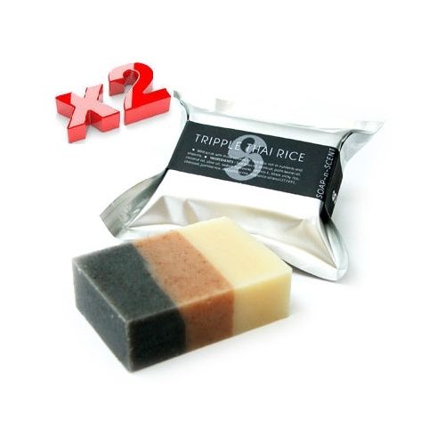 Natural Triple Thai Rice Soap Bar - 100g x2