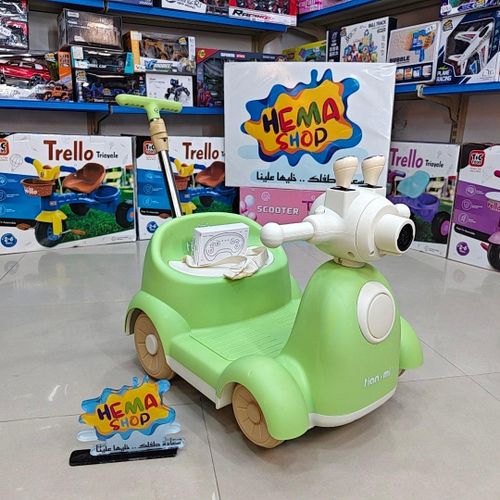 Bubbles 360 electric stroller, green color - suitable for up to 5 years old