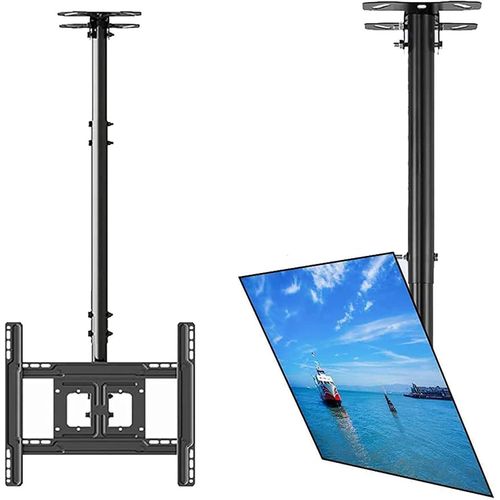 Heavy Duty Led TV Ceiling Mount Adjustable Bracket Fits 32-75 Inch LCD LED 4K TVs, Flat Screen Display, Adjustable Height Telescoping Tilt and Swivel (TV Ceiling AVT-560)