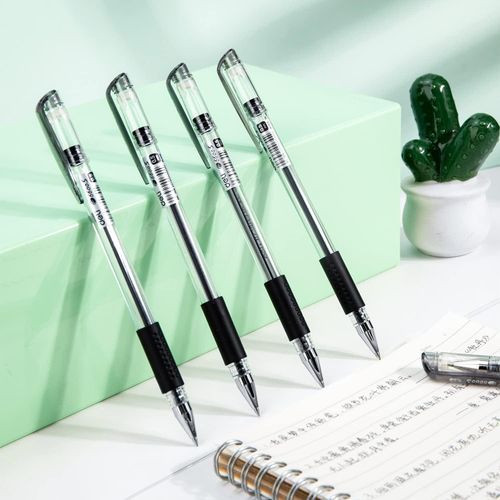 Daily Gel Pen Set for Student for Exams, Lightweight Gel Pen With Comfortable Grip, Soft Grip 0.5mm Bullet Nib, 400mm Long Writing, Daily Use in Office, Leakproof, (1 piece, Black)