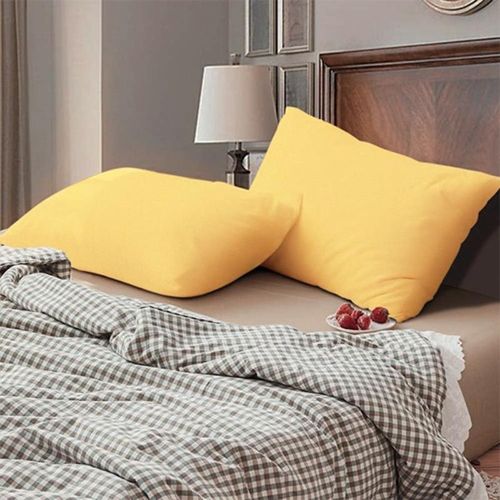 أغطية وسائد سنوز - عبوة من قطعتين - أصفر