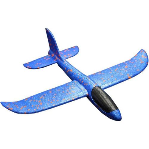 Blue toy airplane – a lightweight, hand-operated toy capable of high altitude.