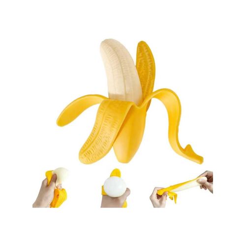 Bananas Fruit Squeeze Toys, Banana Squishies for Stress Relief Stress, Stretchy Fidget Toys for Fun Easter Basket Stuffer Gift Birthday Party