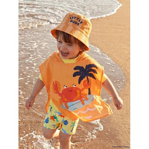 Printed Baby Boy's Poncho Towel