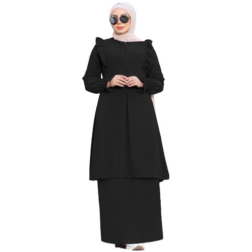 Edna Royal crepe material Consists of 2 pieces , Model 4056 , Black