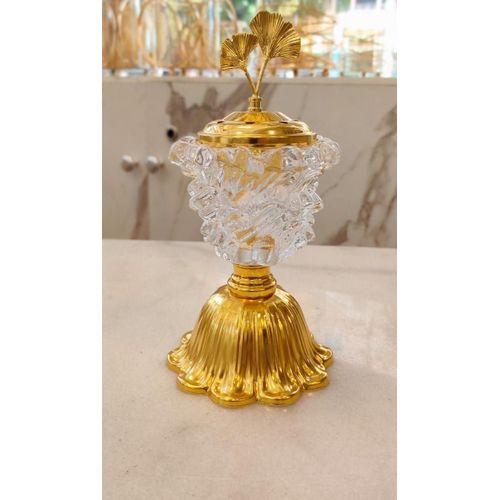 Metal And Glass Incense Burner For Home, Living Room, Office For Ramadan, Mothers day From 13Diamond