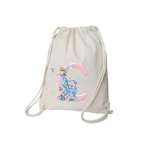 back bag white k High quality 100% linen handbag with distinctive design and shapes, multi-use (travel/lecture/club/work),letter C