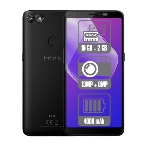 موبايل انفنکس Infinix X606C Hot 6 هاتف - 6.0 بوصة -2 +16 جيجا بايت - 3G- أسود من جوميا