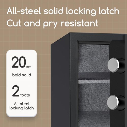 Digital safe with combination lock, fire-resistant and heat-insulated, dimensions 30 * 38 * 42, black color, T581