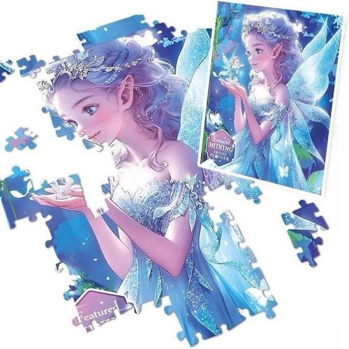 Kids Puzzle 100 Pieces Fairy Scene In The Forest Magic Color