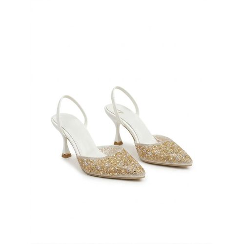 Embellished heels with sparkling details C-93-WHITE