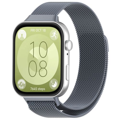 Bracelet Compatible with Huawei Watch Fit 3, Stainless Steel Replacement Straps, Mesh Metal Watch Strap, Magnetic Adjustable Replacement Strap For Huawei Watch Fit3 - Space Gray