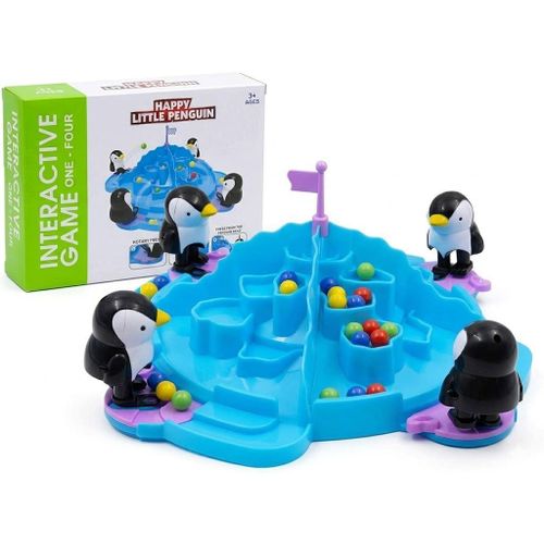 Happy 41 Penguin for Kids – 4-Player Interactive Ball Launcher Game with 24 Colorful Balls – Focus & Coordination Team Game – Fun Competitive for Family Gatherings