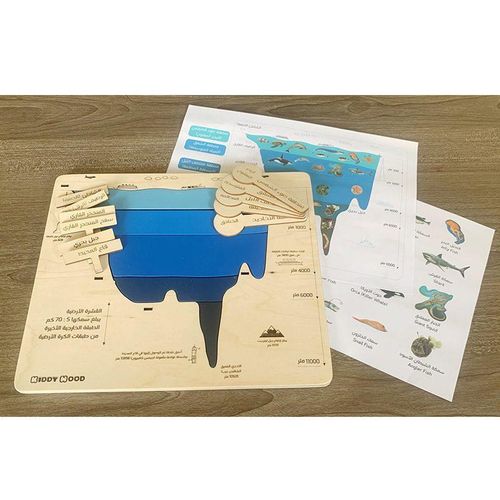 Ocean Layers Puzzle in Arabic