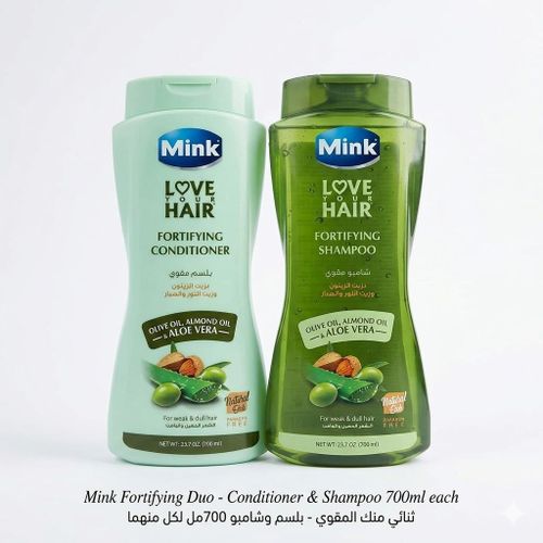 Fortifying Duo - Shampoo & Conditioner with Olive Oil, Almond Oil & Aloe Vera (700ml each)