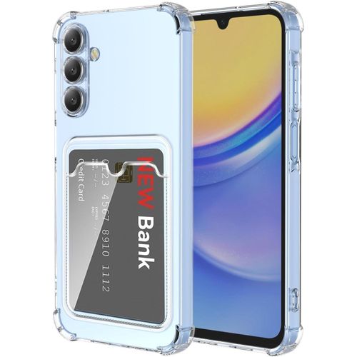 Case Compatible with Samsung Galaxy A57 Soft TPU Bumper with Card Holder Slim Fit Anti-Scratch Shockproof Protective Cover