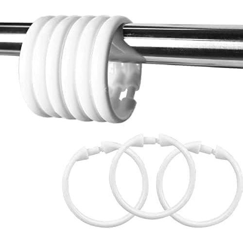 Plastic Curtain Rings 10 Pieces (White)