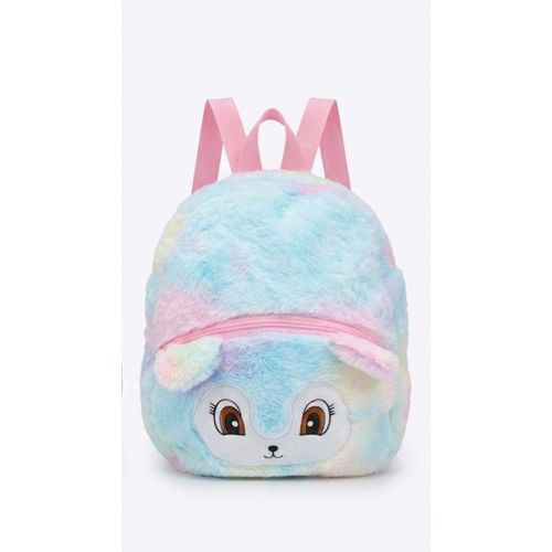 Kids’ Plush Cat Backpack Preschool & Outings – Pastel Multicolor