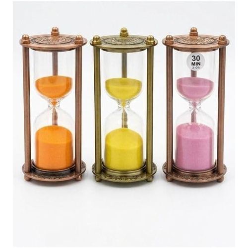 Wooden Hourglass 30 Minutes Classic Design 3 Colors Orange Yellow Rose Home Decor