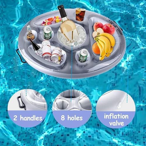 Onflables Snack Drink Holder, Floating Tray for Mattresses, Inflatable Cup Holder, Inflatable Drink Holder, for Swimming Pool Drink Holder