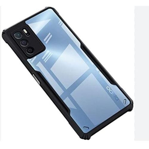 Crystal clear shock-resistant mobile phone back cover full camera protection transparent acrylic cover with a colored frame compatible with the Oppo A16Oppo A16 phone
