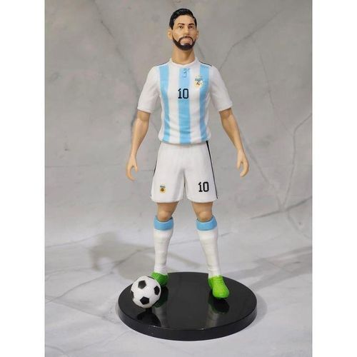 Lionel Messi Argentina 10 Action Figure, 20 cm PVC Collectible Football Statue with Ball and Stand