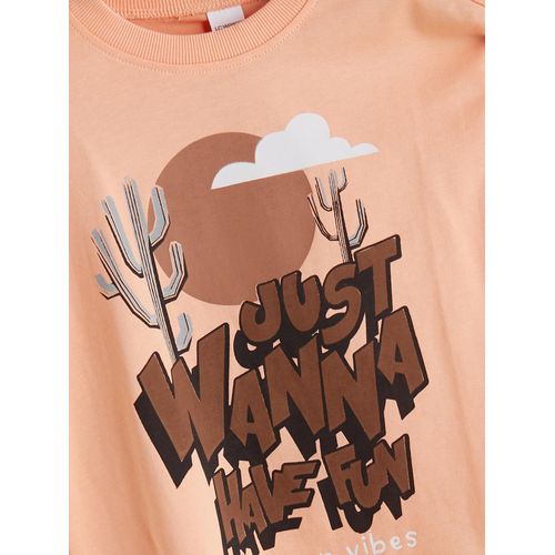 Crew Neck Printed Boy's T-Shirt